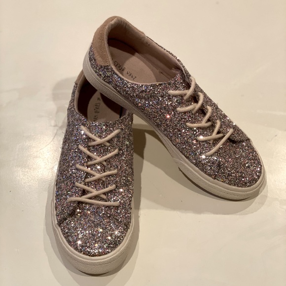 VGUC SZ 8 ZARA GLITTER SNEAKERS - Picture 4 of 4